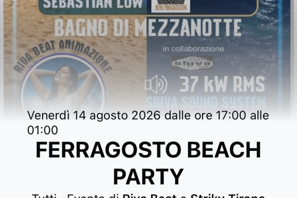 Musica, dj set e bagno di mezzanotte: a Riva Ligure esplode l’estate con il Ferragosto Beach Party