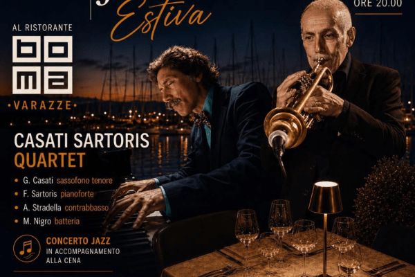 La 14ª Rassegna Jazz Estiva fa tappa al Ristorante Boma di Varazze con il Casati Sartoris Quartet