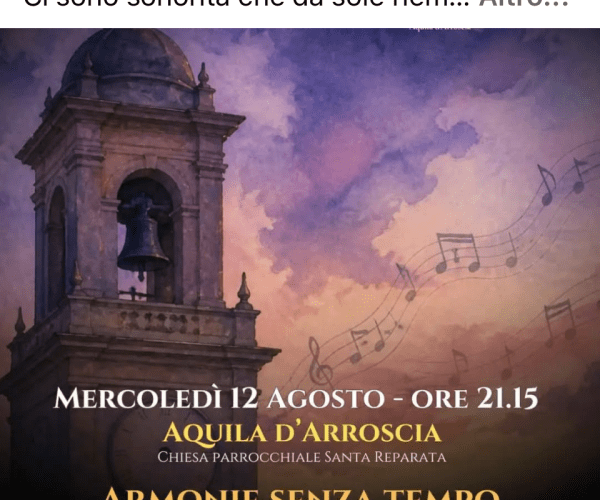 “Armonie Senza Tempo”: ad Aquila d’Arroscia un viaggio musicale tra flauto traverso e organo