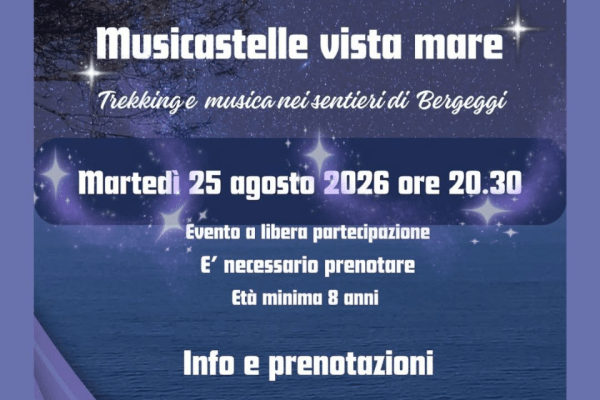 Natura e note in riviera: martedì 25 agosto torna “Musicastelle vista mare” sui sentieri di Bergeggi