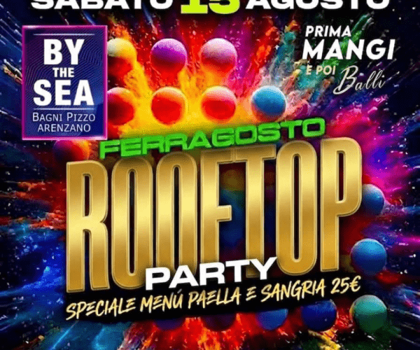 Rooftop Party” di Ferragosto ad Arenzano: cena a tema e dj set ai Bagni Pizzo
