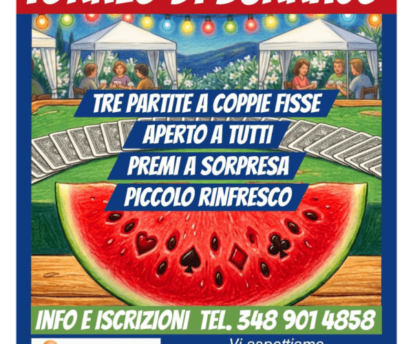 Sfida all’ultima pinella alla vigilia di Ferragosto: a San Bartolomeo il Torneo di Burraco aperto a tutti