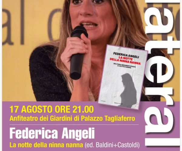 “Sguardi Laterali” ad Andora: Federica Angeli presenta il suo nuovo libro ai Giardini di Palazzo Tagliaferro