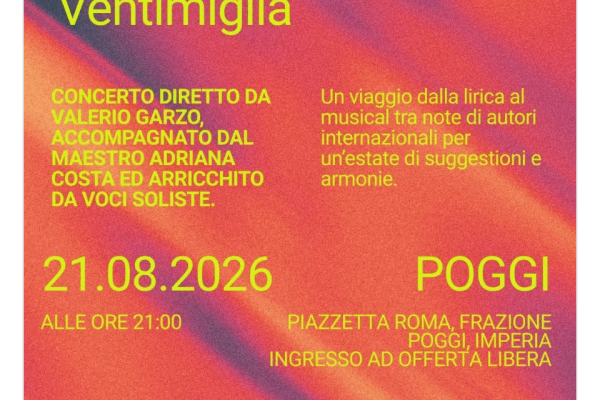 Suggestioni e armonie a Imperia: il 21 agosto appuntamento con il Coro Polifonico Città di Ventimiglia