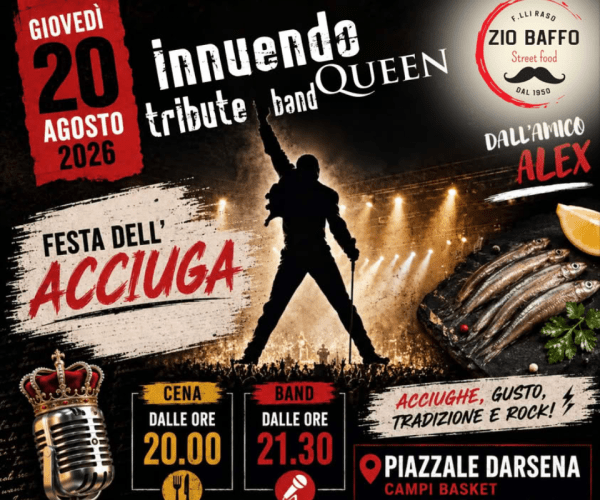 “Festa dell’Acciuga” ad Arma di Taggia: il 20 agosto gusto, tradizione e il rock dei Queen