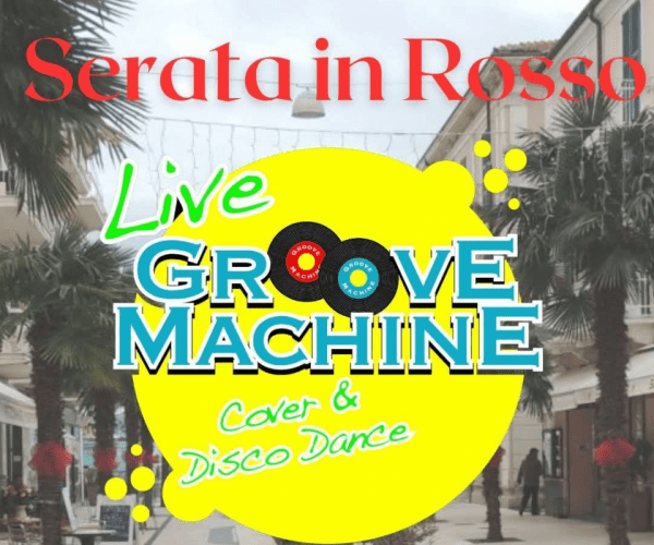 Cover e disco dance dal vivo: la Groove Machine accende la “Serata in Rosso” di Diano Marina