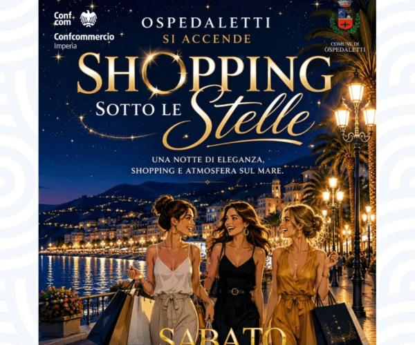 “Shopping sotto le stelle” a Ospedaletti: sabato 22 agosto una notte di acquisti ed eleganza sul mare  Titolo opzione 2: Negozi aperti, bancarelle e musica: Ospedaletti si ac