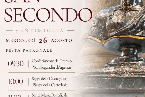 Ventimiglia celebra San Secondo: il programma della festa patronale di mercoledì 26 agosto