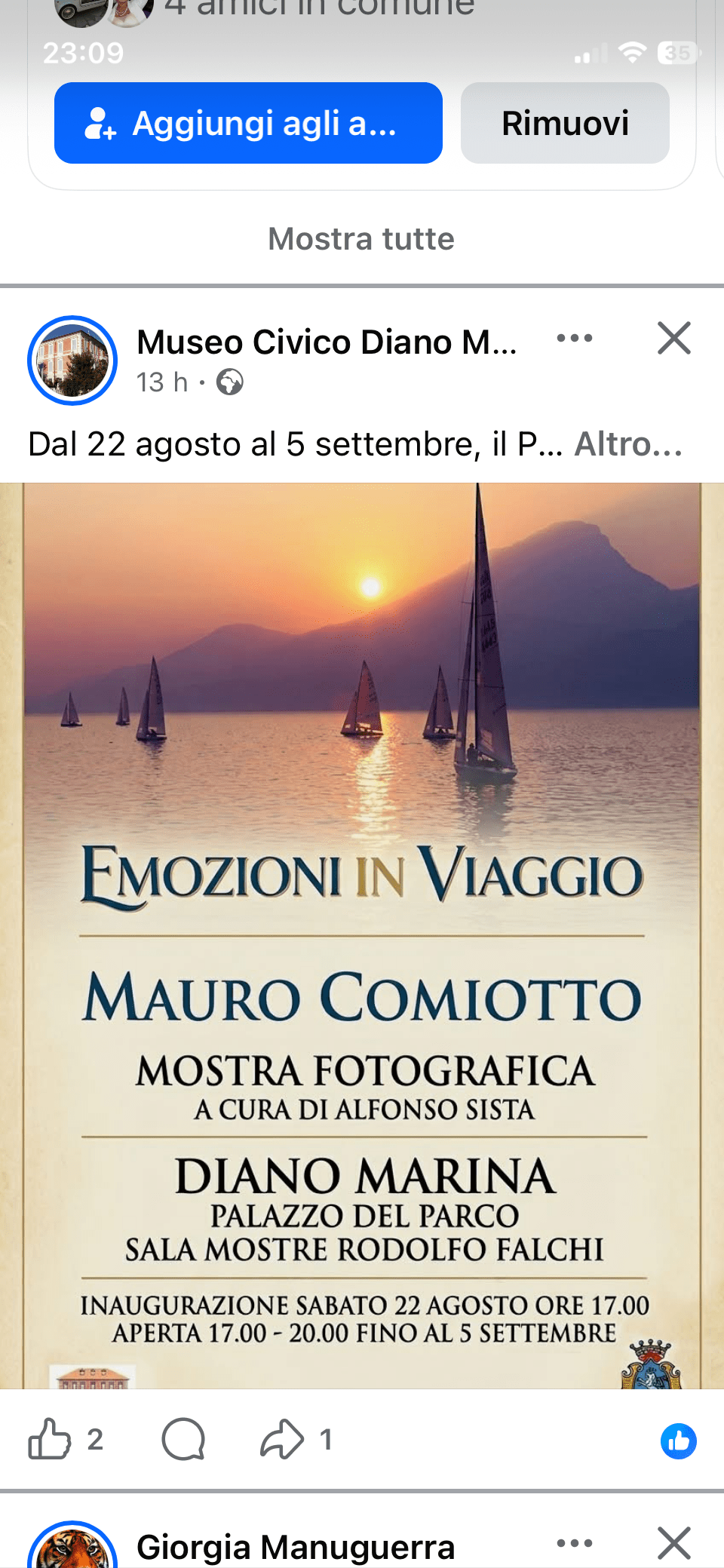 “Emozioni in viaggio”: a Diano Marina la mostra fotografica di Mauro Comiotto