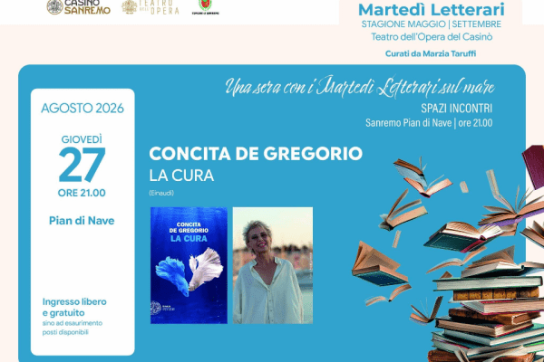 I “Martedì Letterari sul mare”: giovedì 27 agosto Concita De Gregorio a Sanremo