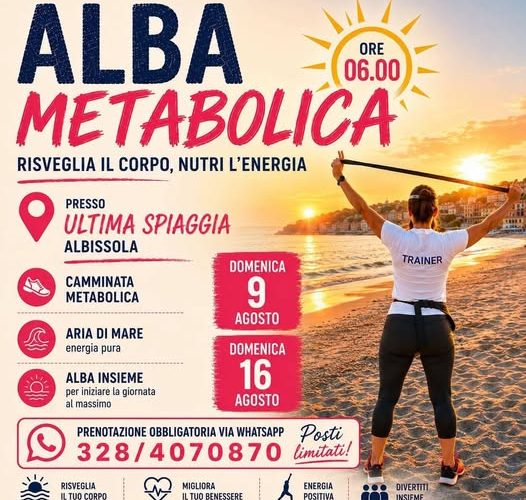Benessere in riva al mare alle prime luci del mattino: ad Albissola arriva l’Alba Metabolica