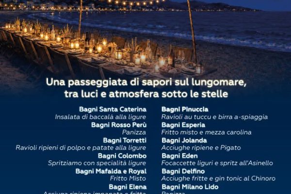 Gusto e atmosfera sul lungomare di Varazze: torna la “Spiaggialonga” degli stabilimenti balneari