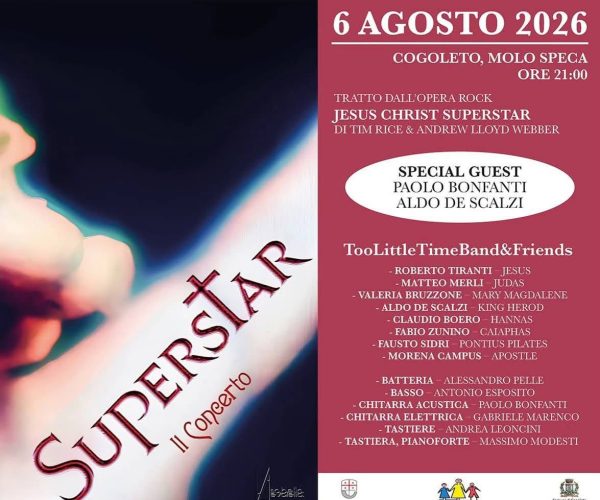 “Superstar Il Concerto”: a Cogoleto la magia dell’opera rock con un cast d’eccezione