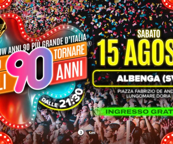 Un salto nel passato sul Lungomare Doria: ad Albenga il format anni ’90 più grande d’Italia