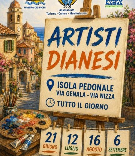 “Artisti Dianesi”: il 16 agosto creatività e passione animano il centro pedonale di Diano Marina