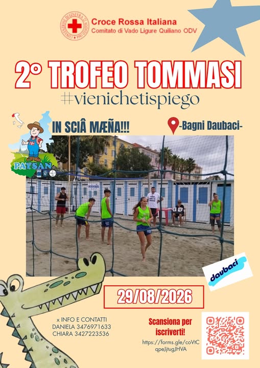 Sport e divertimento sulla spiaggia a Vado Ligure: la Croce Rossa organizza il 2° Trofeo Tommasi ai Bagni Daubaci