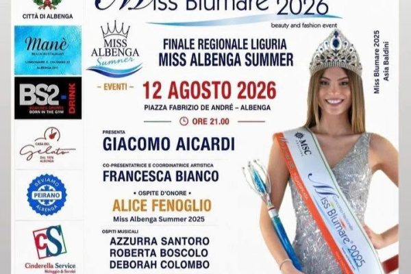 Bellezza e moda sotto le stelle: ad Albenga la finale regionale di Miss Blumare 2026