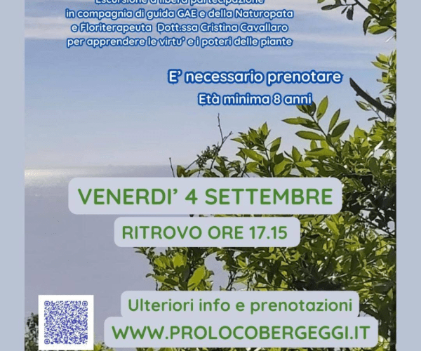 “Le passeggiate del benessere”: a Bergeggi un’escursione tra natura e salute il 4 settembre