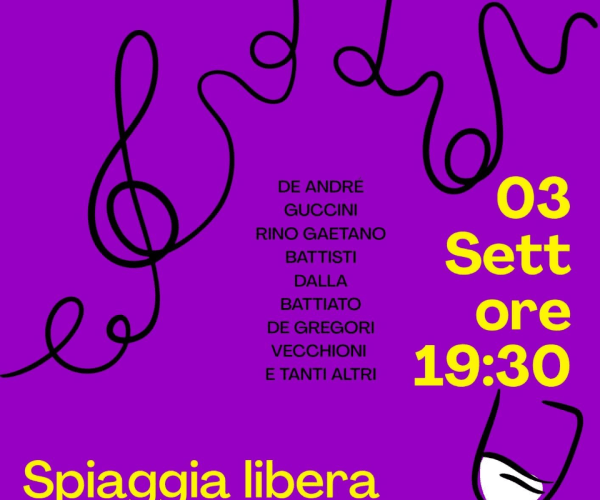 “Cantata d’autore” a Bergeggi: il 3 settembre una serata di musica e condivisione in spiaggia libera
