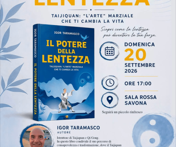 “Il Potere della Lentezza”: Igor Taramasco presenta il suo nuovo libro a Savona