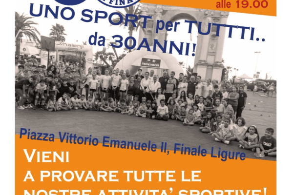 “Uno sport per tutti da 30 anni!”: a Finale Ligure un pomeriggio per scoprire le attività della Polisportiva
