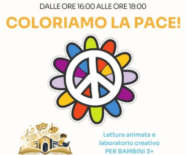 “Coloriamo la pace!”: a Ceriale letture animate e laboratori creativi per bambini