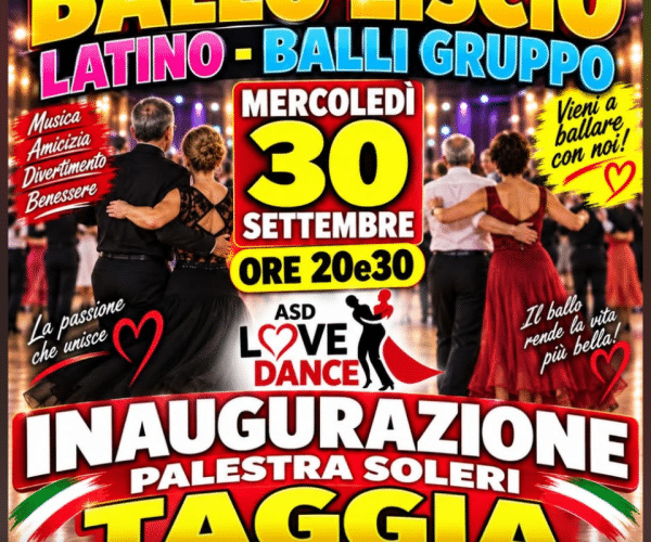 Ballo liscio, latino e di gruppo: ripartono i corsi dell’ASD Love Dance a Taggia