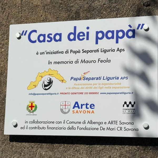 Il sacrificio di un padre: ad Albenga una targa ricorda Mauro Feola alla "Casa dei Papà"