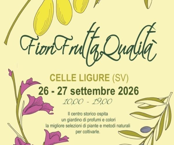 Profumi e colori a Celle Ligure: il 26 e 27 settembre torna “Fiori, Frutta, Qualità”