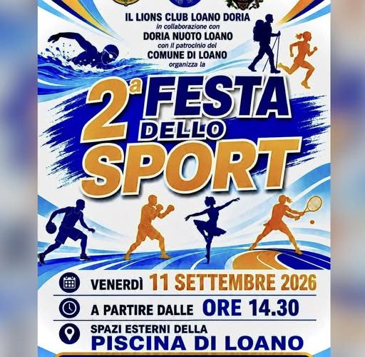 Loano celebra lo sport: l’11 settembre torna la grande festa negli spazi esterni della Piscina cittadina