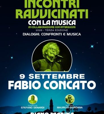 “Incontri ravvicinati con la musica” a Diano Marina: il 9 settembre Fabio Concato al Molo delle Tartarughe