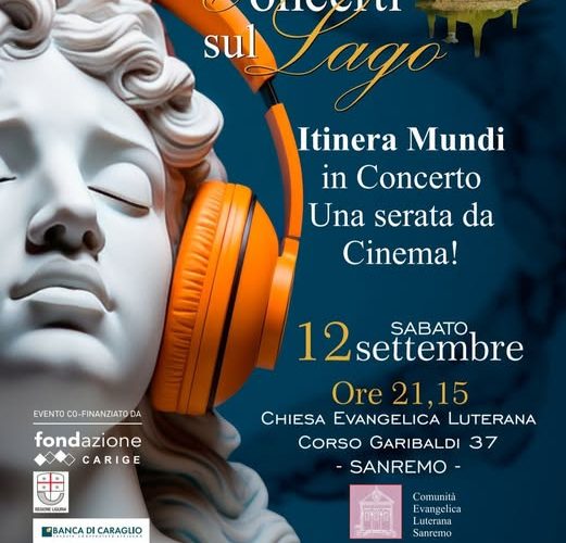 L’XI edizione di “Concerti sul Lago” fa tappa a Sanremo: sabato 12 settembre una “serata da Cinema”