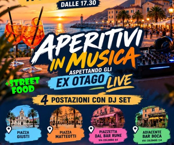 Cogoleto si prepara al live degli Ex-Otago: venerdì 11 settembre “Aperitivi in Musica” e street food