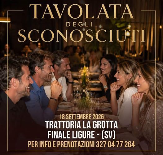 “La Tavolata degli Sconosciuti” fa tappa a Finale Ligure: una cena per fare nuove amicizie