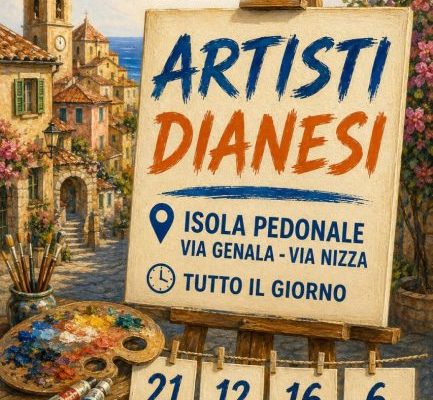“Artisti Dianesi” in mostra a Diano Marina: il 6 settembre l’isola pedonale si trasforma in una galleria d’arte