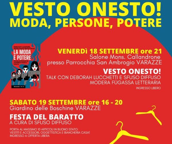 “AttraversaMenti” fa tappa a Varazze: venerdì 19 settembre l’evento “Vesto Onesto!”