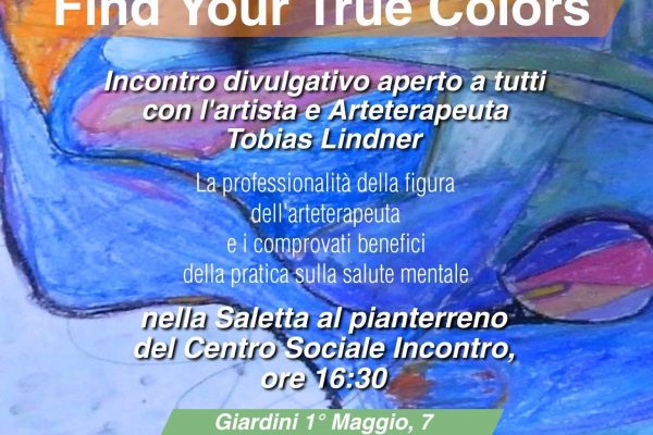 “Find Your True Colors”: a San Bartolomeo al Mare un incontro dedicato all’arteterapia con Tobias Lindner