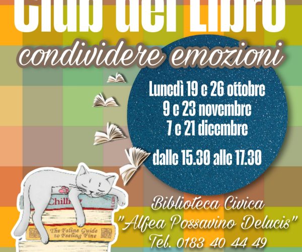 San Bartolomeo al Mare: riparte il “Club del Libro” per condividere le emozioni della lettura