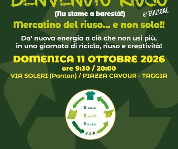 “Benvenuto Riuso”: a Taggia torna il mercatino dedicato al riciclo e alla creatività