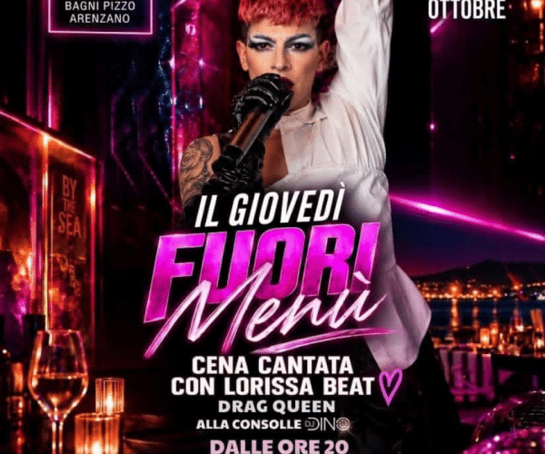 Lorissa Beat accende la serata di Arenzano: giovedì 15 ottobre cena cantata al “By The Sea”
