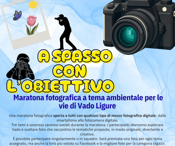 “A spasso con l’obiettivo”: a Vado Ligure la maratona fotografica a tema ambientale