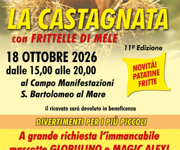 Torna la Castagnata dei Donatori di Sangue: a San Bartolomeo al Mare un pomeriggio di solidarietà e divertimento