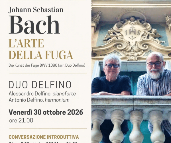 “L’Arte della Fuga” di Bach a Savona: l’atteso concerto del Duo Delfino alla Chiesa di S. Andrea