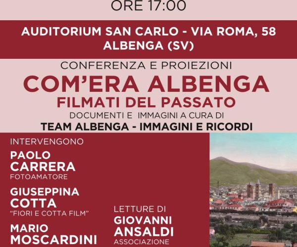 La memoria cittadina sul grande schermo: il 10 ottobre tornano i volti e i mestieri della vecchia Albenga