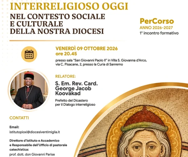 Fedi a confronto a Sanremo: il Cardinale Koovakad apre il “PerCorso” sul dialogo interreligioso