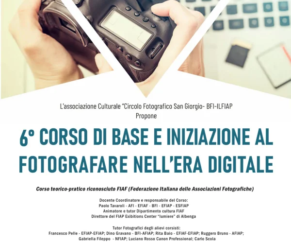 “Fotografare nell’era digitale”: a Ceriale il 6° corso di base del Circolo Fotografico San Giorgio