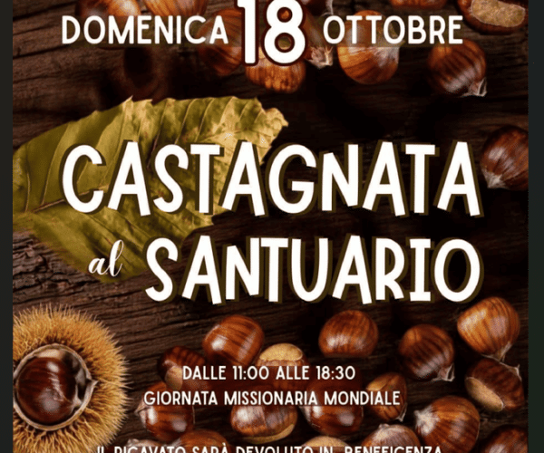 “Castagnata al Santuario” di Arenzano: domenica 18 ottobre una giornata tra sapori autunnali e solidarietà