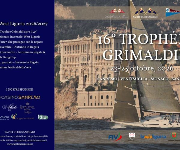 Al via il 16° Trophée Grimaldi: la grande vela tra Sanremo e Monaco apre il Campionato West Liguria