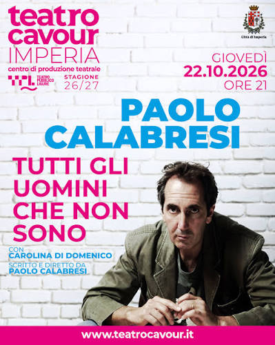 Tutti gli uomini che non sono”: Paolo Calabresi apre la nuova stagione teatrale al Cavour di Imperia