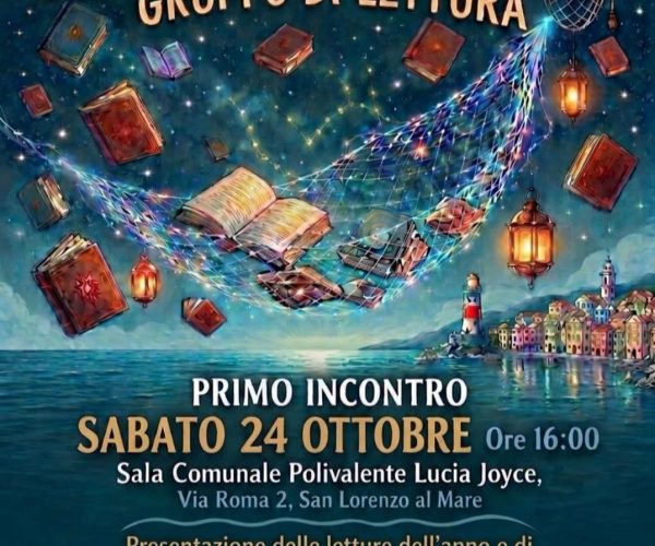 “I Pescatori di Storie”: a San Lorenzo al Mare nasce un nuovo gruppo di lettura, sabato 24 ottobre il primo incontro